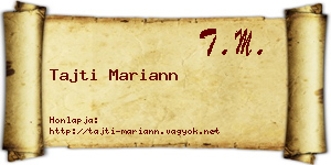 Tajti Mariann névjegykártya