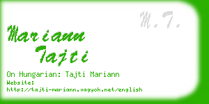 mariann tajti business card